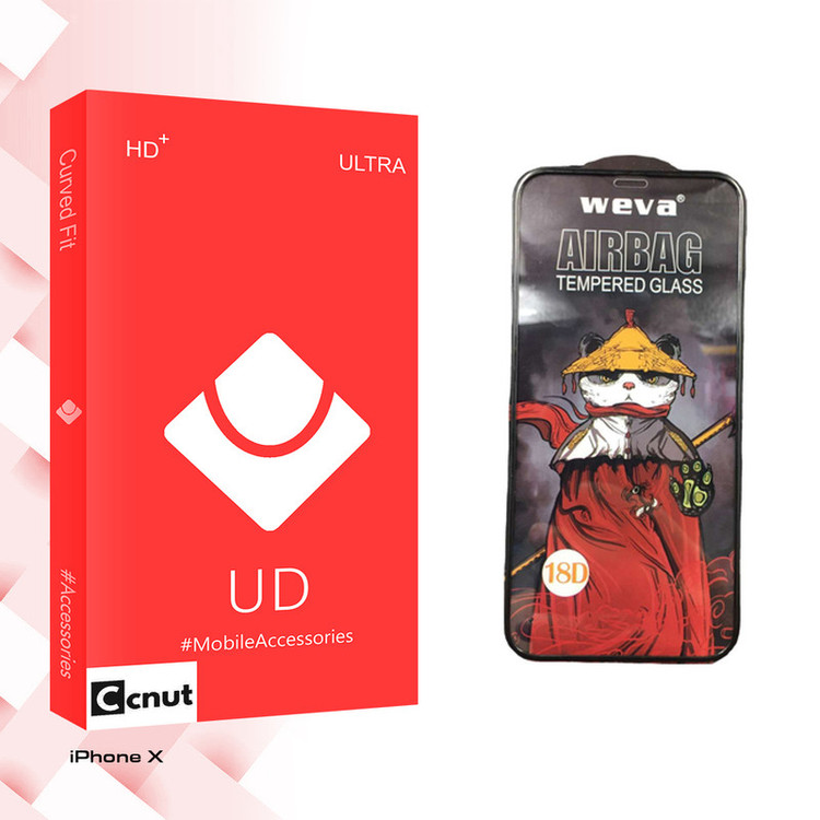 محافظ صفحه نمایش شیشه ای کوکونات مدل UD Ultra_Airbag مناسب برای گوشی موبایل اپل iPhone X