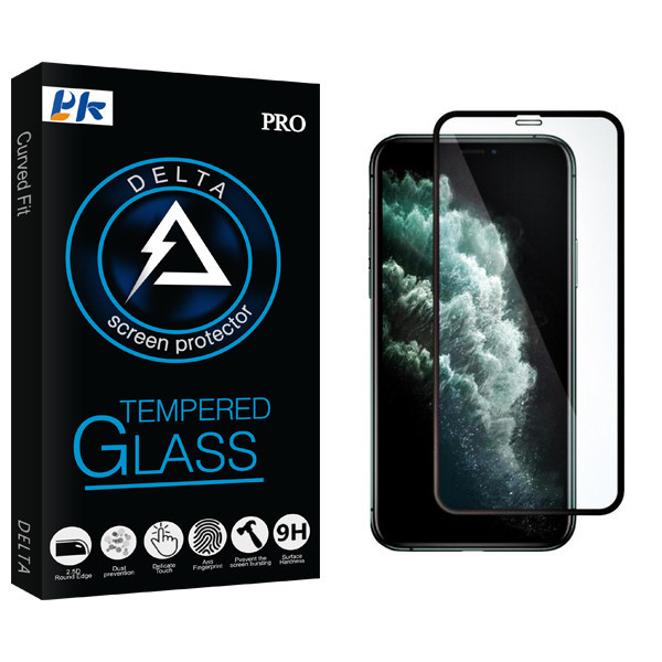 محافظ صفحه نمایش پی کی مدل Delta Glass مناسب برای گوشی موبایل اپل iPhone 11 promax