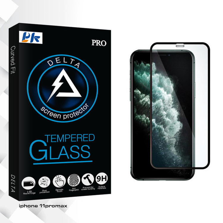 محافظ صفحه نمایش پی کی مدل Delta Glass مناسب برای گوشی موبایل اپل iPhone 11 promax