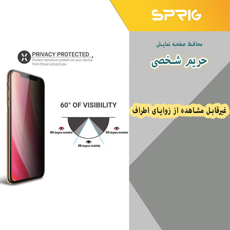 محافظ صفحه نمایش حریم شخصی اسپریگ مدل PRVSP مناسب برای گوشی موبایل شیائومی 11T / 11T Pro