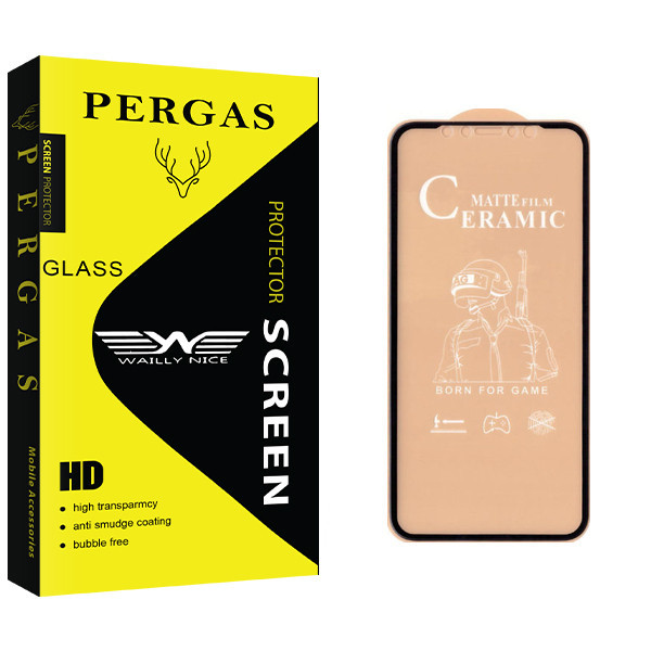 محافظ صفحه نمایش سرامیکی وایلی نایس مدل Pergas Glass مناسب برای گوشی موبایل اپل Iphone 11 Pro / XS / X / 10