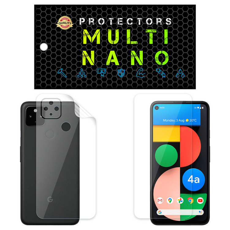 محافظ صفحه نمایش مولتی نانو مدل X-SFT مناسب برای گوشی موبایل گوگل Pixel 4A 5G به همراه محافظ پشت