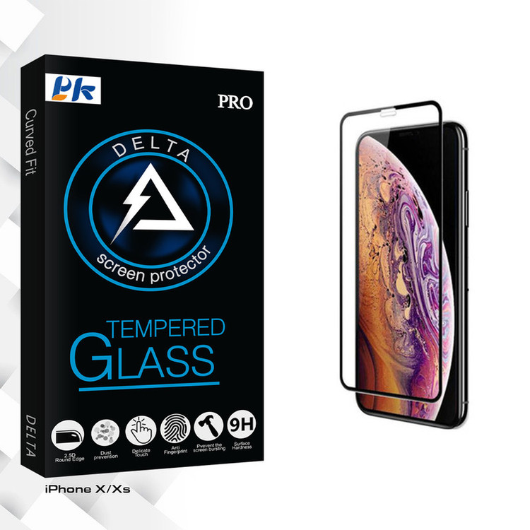 محافظ صفحه نمایش پی کی مدل Delta Glass مناسب برای گوشی موبایل اپل iPhone Xs/X