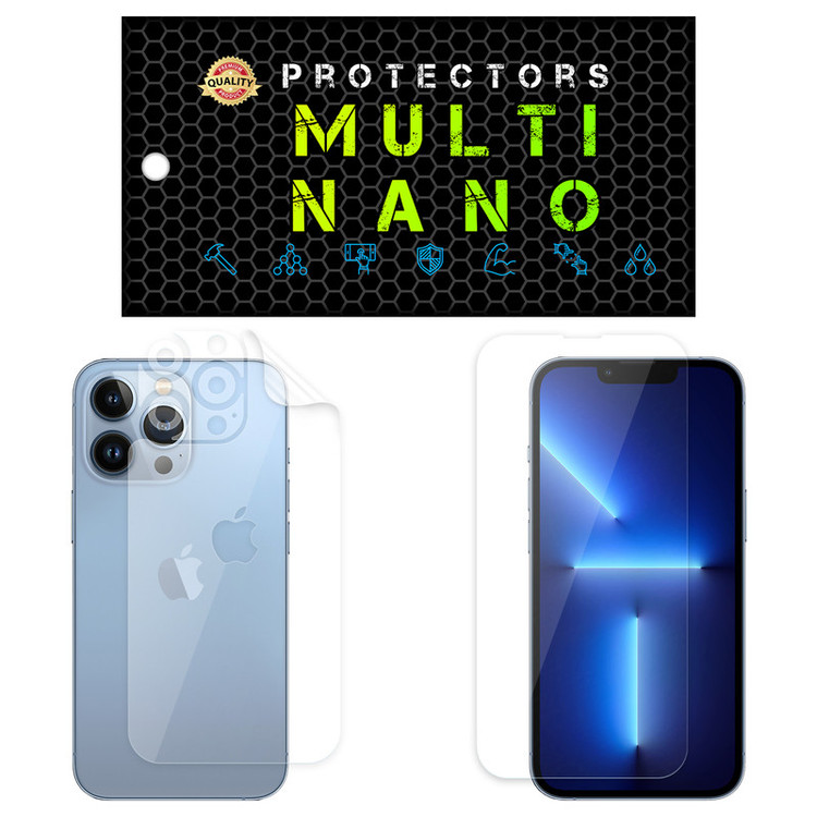محافظ صفحه نمایش مولتی نانو مدل X-SFT مناسب برای گوشی موبایل اپل iPhone 13 Pro به همراه محافظ پشت