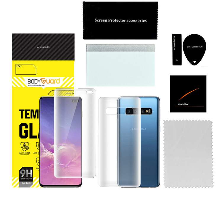 محافظ صفحه نمایش مات بادیگارد مدل HydroGel مناسب برای گوشی موبایل سامسونگ Galaxy S10 Plus به همراه محافظ پشت