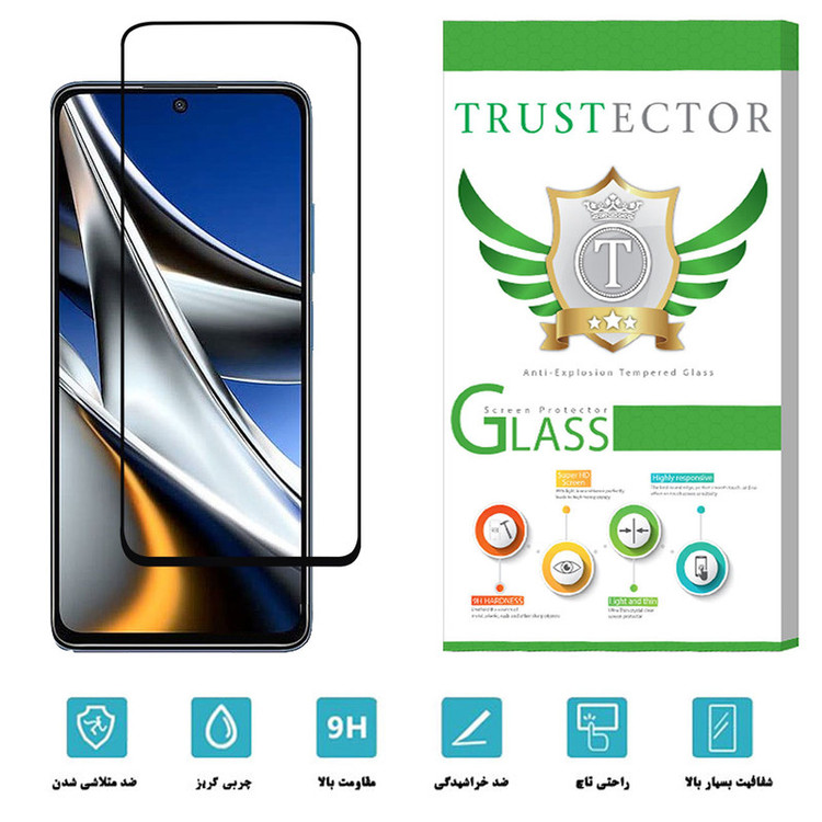 محافظ صفحه نمایش سرامیکی تراستکتور مدل CRT-Glass مناسب برای گوشی موبایل شیائومی Poco X4 Pro 5G