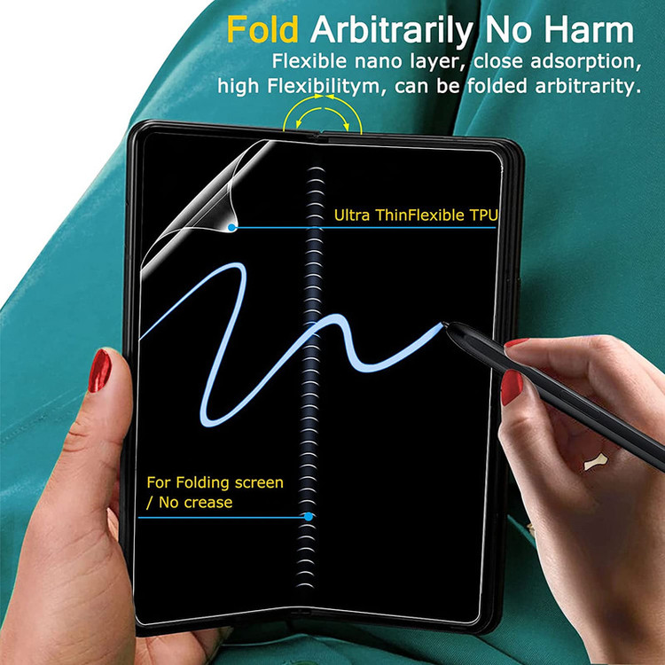 محافظ صفحه نمایش بادیگارد مدل Hydro Gel مناسب برای گوشی موبایل سامسونگ Galaxy Z Fold 4 به همراه محافظ پشت گوشی