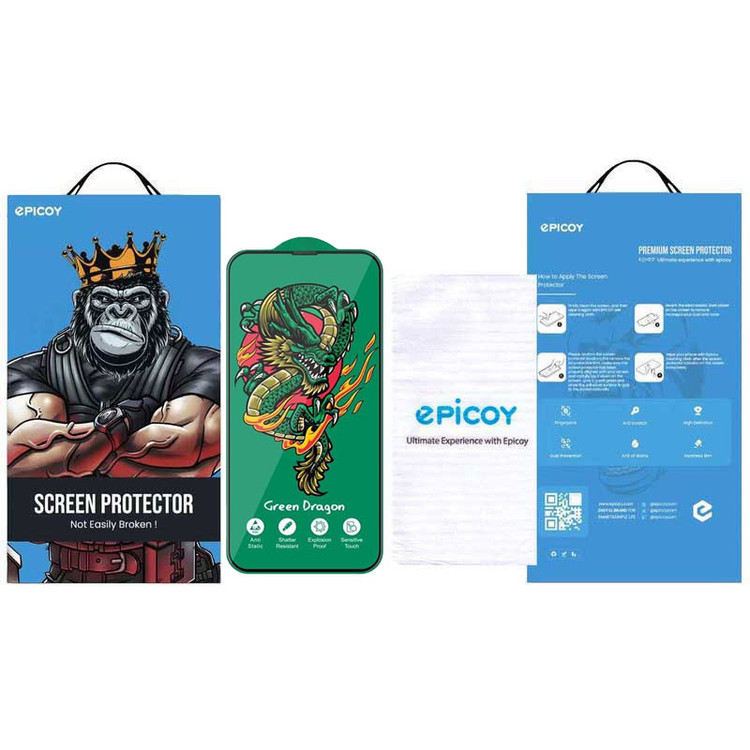 محافظ صفحه نمایش اپیکوی مدل Green Dragon ExplosionProof مناسب برای گوشی موبایل اپل iPhone 14 Pro Max