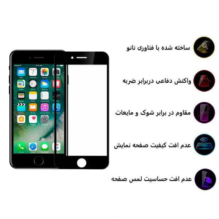 محافظ صفحه نمایش اپیکوی مدل Super 5D مناسب برای گوشی موبایل اپل iPhone 7/ 8/ SE 2020/ SE 2022