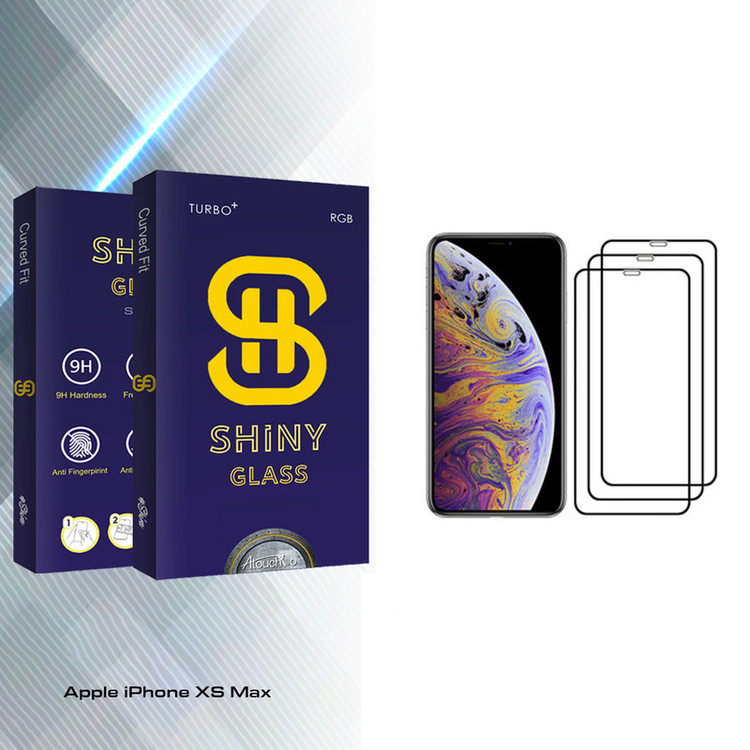 محافظ صفحه نمایش آتوچبو مدل Shiny Glass مناسب برای گوشی موبایل اپل iPhone XS Max بسته سه عددی