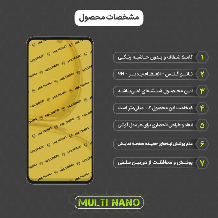 محافظ صفحه نمایش مولتی نانو مدل X-S1N مناسب برای گوشی موبایل ریلمی C53