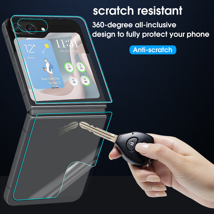 محافظ صفحه نمایش بادیگارد مدل HydroGel مناسب برای گوشی موبایل سامسونگ Galaxy Z Flip 5 به همراه محافظ پشت