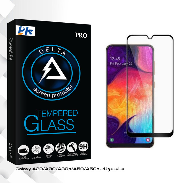 محافظ صفحه نمایش پی کی مدل Delta Glass مناسب برای گوشی موبایل سامسونگ Galaxy A20/A30/A30s/A50/A50s