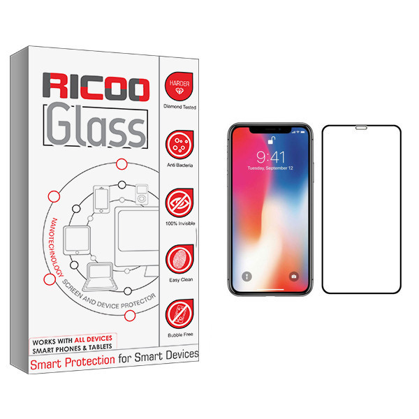 محافظ صفحه نمایش ریکوو مدل +HD مناسب برای گوشی موبایل اپل iPhone X