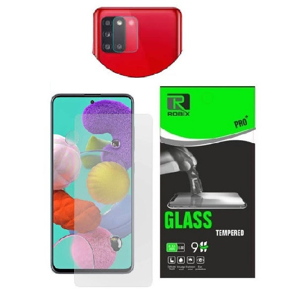 محافظ صفحه نمایش روبیکس مدلSA-A51 مناسب برای گوشی موبایل سامسونگ Galaxy A51 به همراه محافظ لنز دوربین