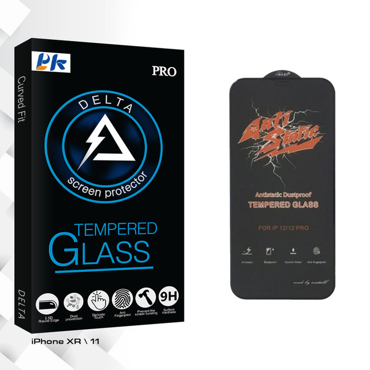محافظ صفحه نمایش پی کی مدل Delta Glass ANTI-STATIC مناسب برای گوشی موبایل اپل iPhone XR \ 11