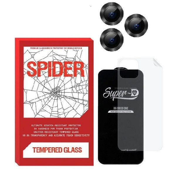 محافظ صفحه نمایش نیلکین مدل 2SN- مناسب برای گوشی موبایل اپل iPhone 13 Pro max به همراه محافظ پشت گوشی و محافظ لنز دوربین
