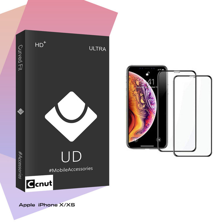 محافظ صفحه نمایش کوکونات مدل UD Black مناسب برای گوشی موبایل اپل iPhone X/XS بسته 2 عددی
