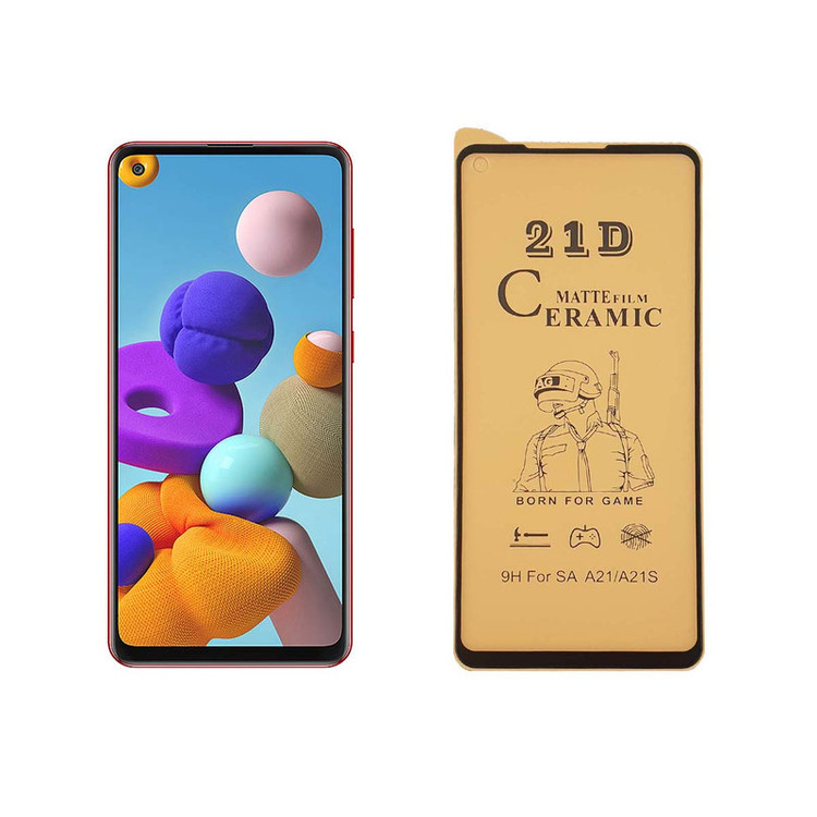 محافظ صفحه نمایش سرامیکی مات گریفین مدل FLCRM GN mo مناسب برای گوشی موبایل سامسونگ Galaxy A21s