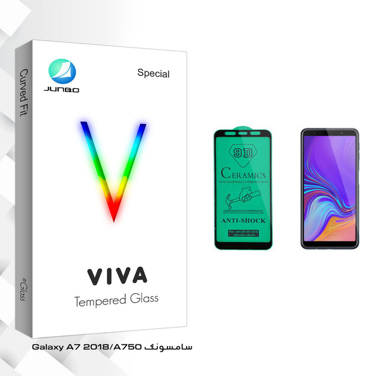 محافظ صفحه نمایش سرامیکی جانبو مدل Viva Glass مناسب برای گوشی موبایل سامسونگ Galaxy A7 2018/A750