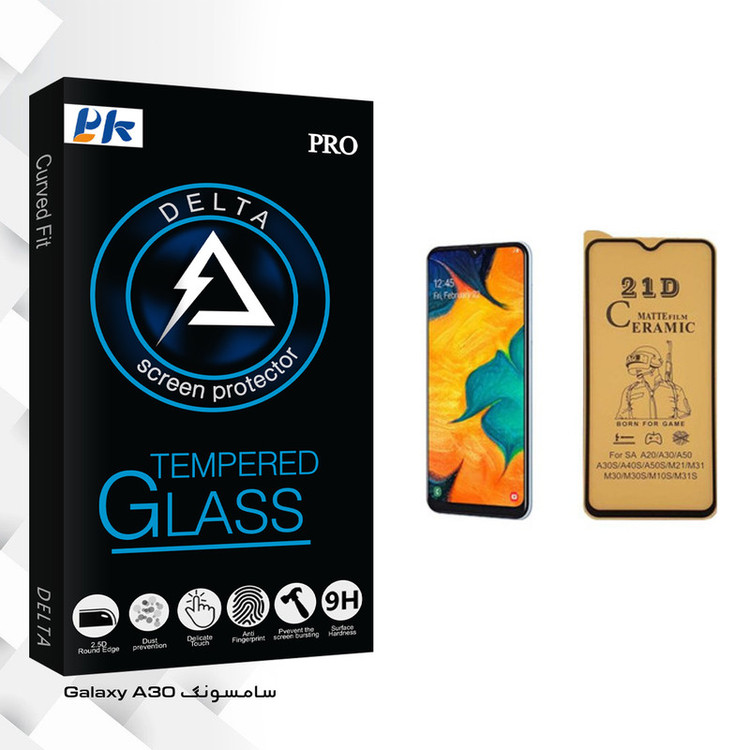 محافظ صفحه نمایش سرامیکی پی کی مدل Delta Glass مناسب برای گوشی موبایل سامسونگ Galaxy A30