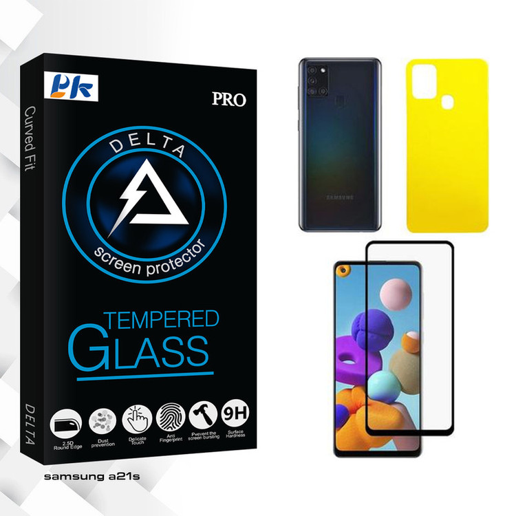 محافظ صفحه نمایش پی کی مدل Delta مناسب برای گوشی موبایل سامسونگ Galaxy A21/A21S به همراه محافظ پشت گوشی
