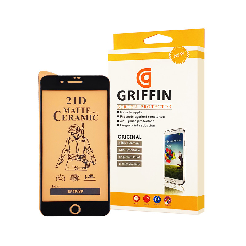 محافظ صفحه نمایش سرامیکی مات گریفین مدل FLCRM GN mo مناسب برای گوشی موبایل اپل iPhone 8 Plus