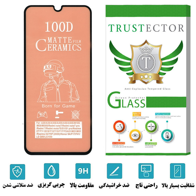 محافظ صفحه نمایش سرامیکی مات تراستکتور مدل CATA مناسب برای گوشی موبایل سامسونگ Galaxy A30