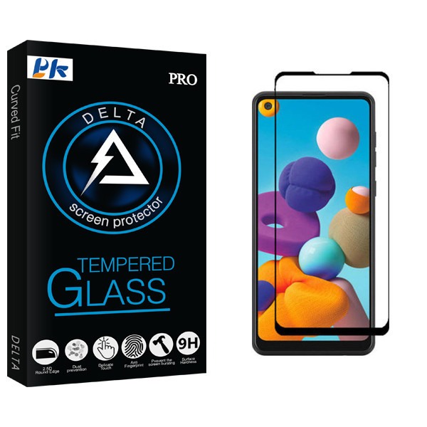 محافظ صفحه نمایش پی کی مدل Delta Glass مناسب برای گوشی موبایل سامسونگ Galaxy A21s
