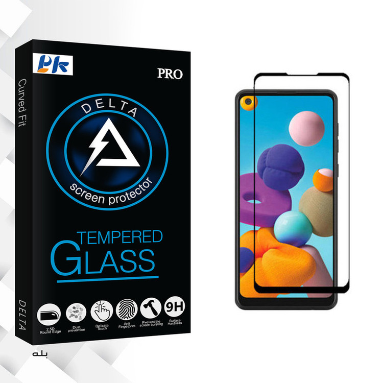 محافظ صفحه نمایش پی کی مدل Delta Glass مناسب برای گوشی موبایل سامسونگ Galaxy A21s