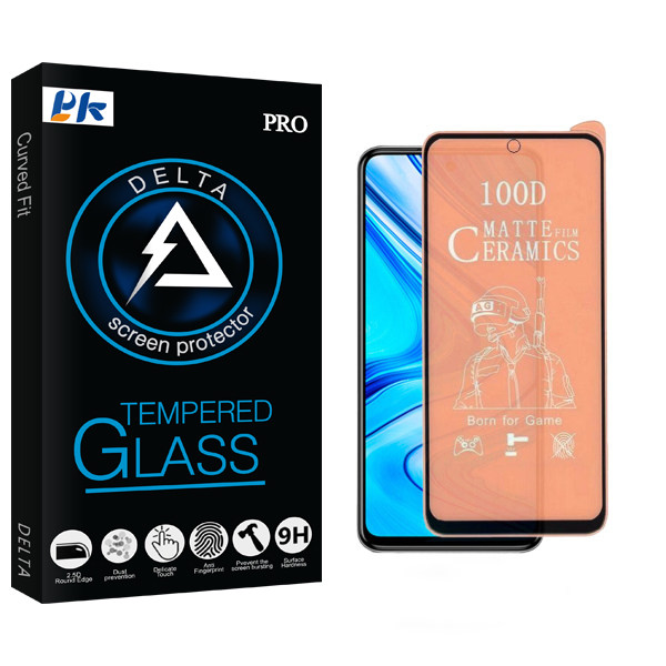 محافظ صفحه نمایش سرامیکی  پی کی مدل Delta Glass مناسب گوشی موبایل شیائومی Redmi Note 9S / Note 9 Pro
