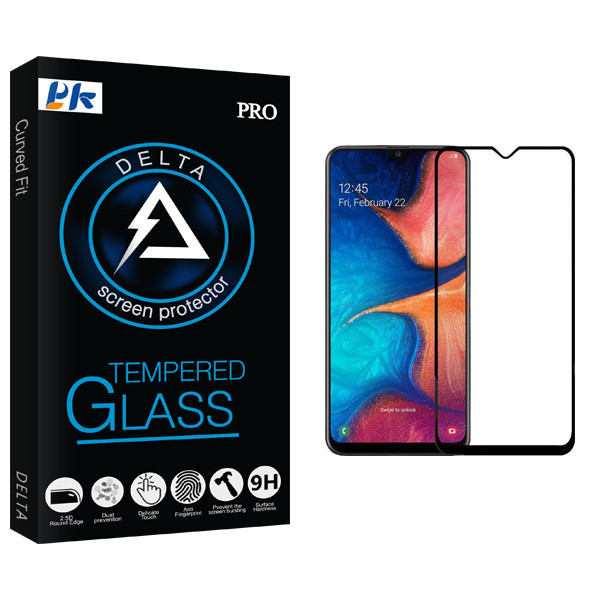 محافظ صفحه نمایش پی کی مدل Delta Glass مناسب برای گوشی موبایل سامسونگ GLAXY A20