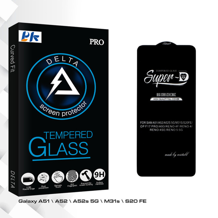 محافظ صفحه نمایش پی کی مدل Super-D مناسب برای گوشی موبایل سامسونگ Galaxy A51 \ A52 \ A52s 5G \ M31s \ S20 FE