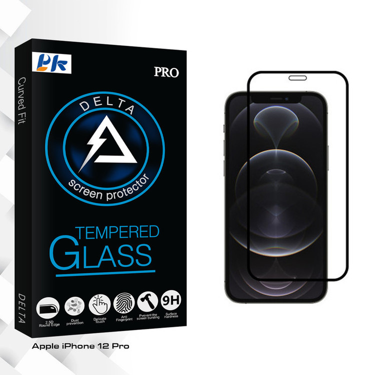 محافظ صفحه نمایش پی کی مدل Delta Glass مناسب برای گوشی موبایل اپل iPhone 12 Pro