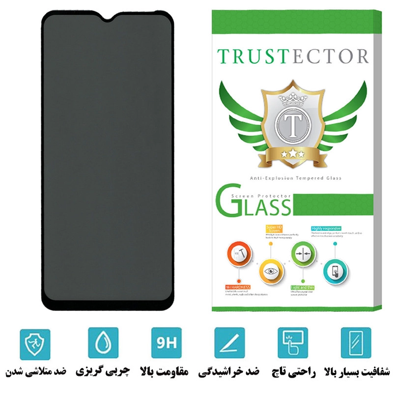 محافظ صفحه نمایش حریم شخصی تراستکتور مدل PFTA مناسب برای گوشی موبایل سامسونگ Galaxy M12