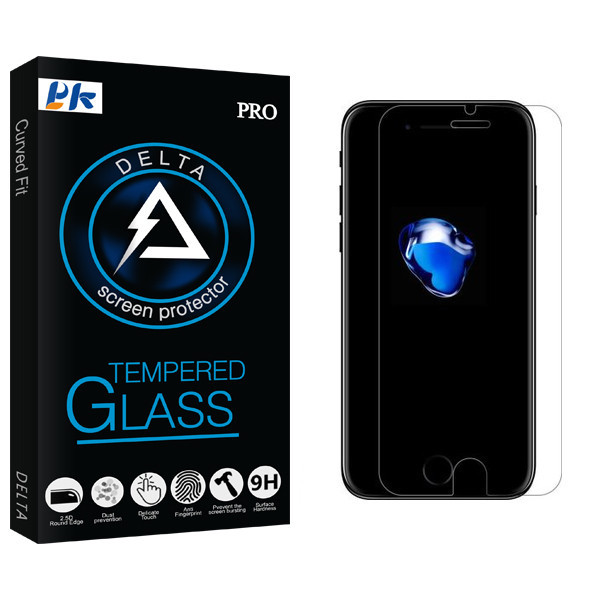 محافظ صفحه نمایش شیشه ای پی کی مدل Delta مناسب برای گوشی موبایل اپل iphone 7 / 8
