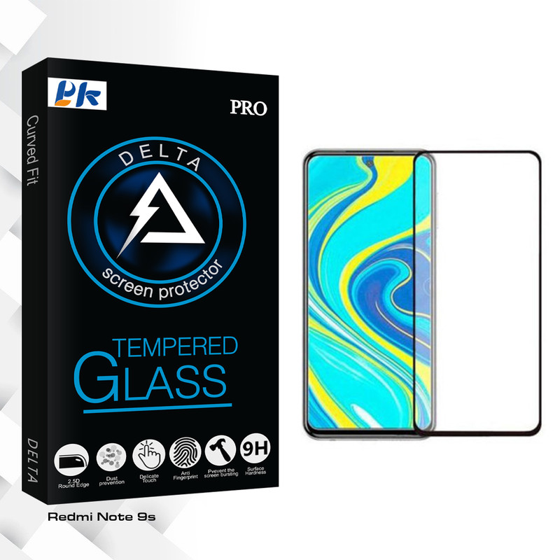 محافظ صفحه نمایش پی کی مدل Delta Glass مناسب برای گوشی موبایل شیائومی Redmi Note 9S