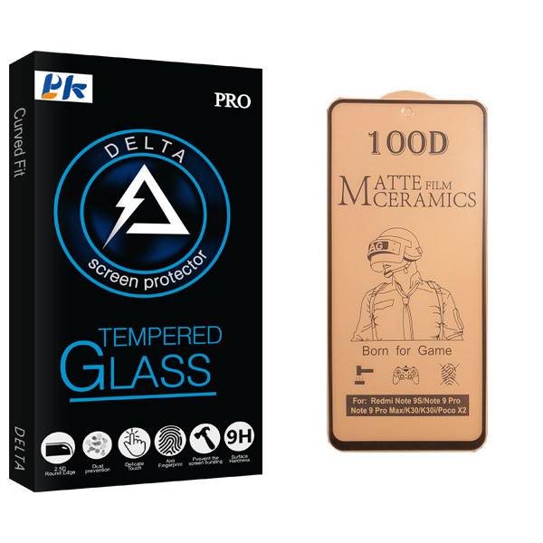 محافظ صفحه نمایش سرامیکی پی کی مدل Delta Glass مناسب برای گوشی موبایل شیائومی Redmi Note 9s