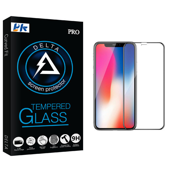 محافظ صفحه نمایش پی کی مدل Delta Glass مناسب برای گوشی موبایل اپل iPhone x