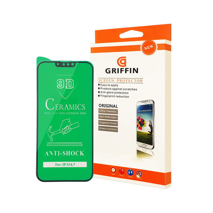 محافظ صفحه نمایش سرامیکی گریفین مدل FLCRG GN me مناسب برای گوشی موبایل اپل iPhone 13