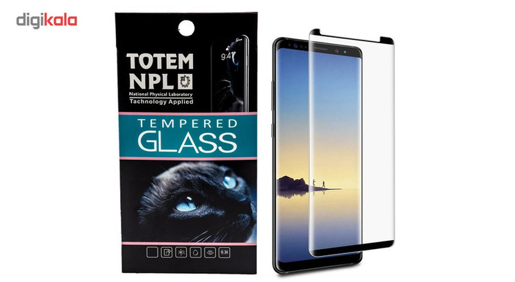محافظ صفحه نمایش دور چسب شیشه ای توتم مدل Short 3D مناسب برای گوشی سامسونگ Note 8