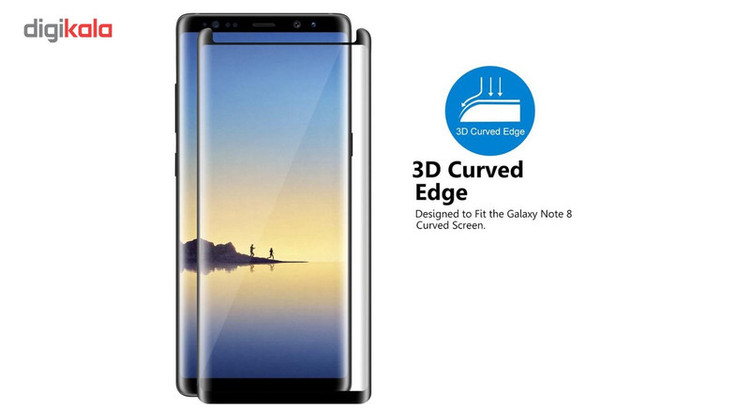 محافظ صفحه نمایش دور چسب شیشه ای توتم مدل Short 3D مناسب برای گوشی سامسونگ Note 8