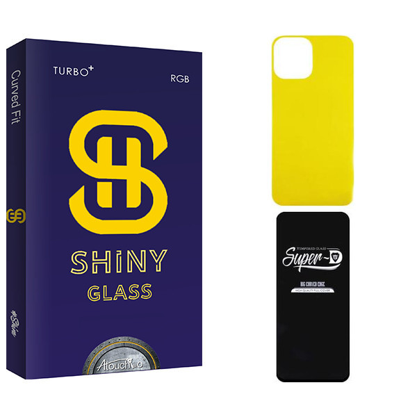محافظ صفحه نمایش آتوچبو مدل Shiny Super-D مناسب برای گوشی موبایل اپل iPhone 13 به همراه محافظ پشت گوشی