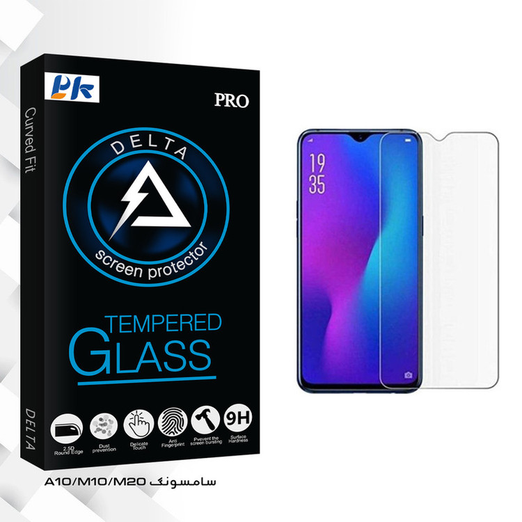 محافظ صفحه نمایش پی کی مدل Delta Glass مناسب برای گوشی موبایل سامسونگ Galaxy A10/M10/M20