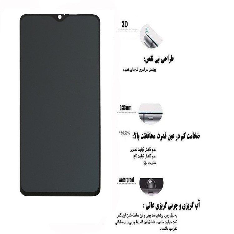 محافظ صفحه نمایش حریم شخصی گریفین مدل FLPRC GN to مناسب برای گوشی موبایل شیائومی Mi Note 8 Pro