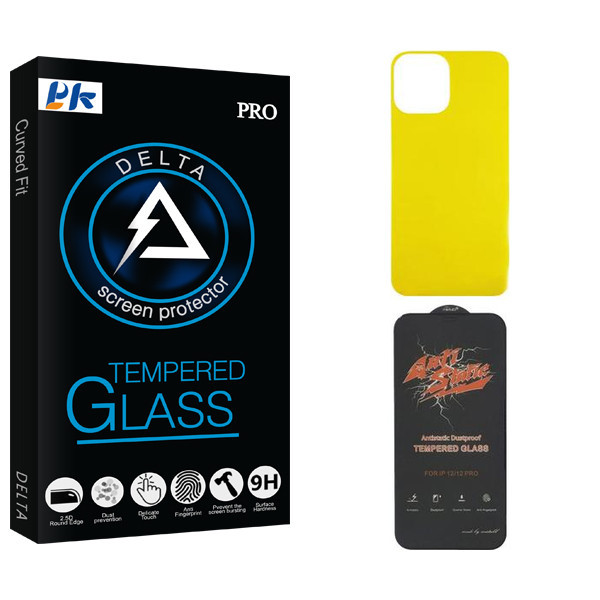 محافظ صفحه نمایش پی کی مدل Delta ANTI-STATIC مناسب برای گوشی موبایل اپل iPhone 11 pro به همراه محافظ پشت گوشی
