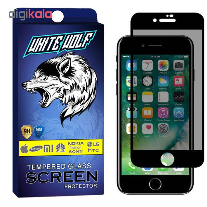 محافظ صفحه نمایش حریم شخصی وایت ولف مدل WGP مناسب برای گوشی موبایل اپل iPhone 6 Plus