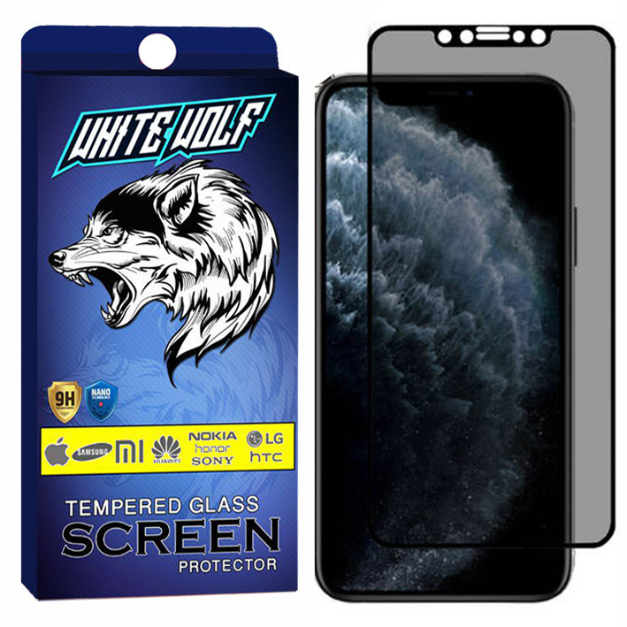 محافظ صفحه نمایش حریم شخصی وایت ولف مدل WGP مناسب برای گوشی موبایل اپل iPhone 11