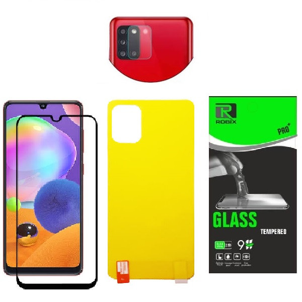 محافظ صفحه نمایش وپشت گوشی روبیکس مدل FUL A51 مناسب برای گوشی موبایل سامسونگ Galaxi A51 به همراه محافظ لنز دوربین