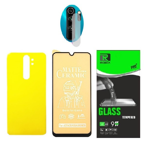 محافظ صفحه نمایش مات روبیکس مدل SA-Note8Pro مناسب برای گوشی موبایل شیائومی Redmi Note 8 Pro به همراه محافظ پشت گوشی